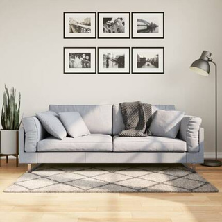 vidaXL Dywan z długim włosiem PAMPLONA, beżowo-antracytowy, 80x150 cm