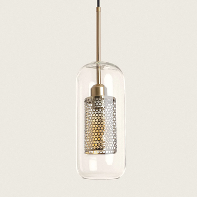 Lampa Wisząca Złota Szklana Zwis Abruzzo Nobbile E27