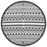 Dywan na zewnątrz, czarny, ?160 cm, PP vidaXL