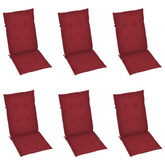 vidaXL Składane krzesła ogrodowe z poduszkami, 6 szt., drewno akacjowe