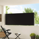 Wysuwana markiza boczna na taras, 100 x 300 cm, czarna