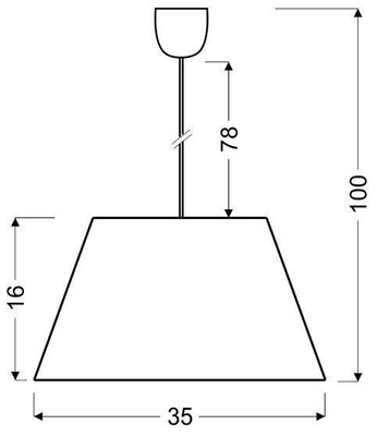 Lampa wisząca z abażurem Standard kremowa tkaninowa pojedyncza E27