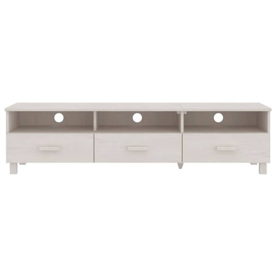 vidaXL Szafka pod TV HAMAR, biała, 158x40x40 cm, lite drewno sosnowe