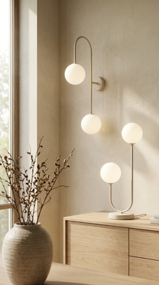 Lampka stołowa do nowoczesnych wnętrz, kaszmir K-6027 z serii PIKE