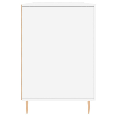vidaXL Biurko białe z połyskiem, 140x50x75 cm, materiał drewnopochodny
