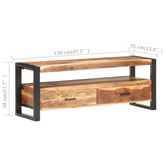 vidaXL Szafka pod TV, 120x35x45 cm, drewno z miodowym wykończeniem