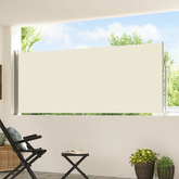 Wysuwana markiza boczna na taras, 117x514 cm, kremowa