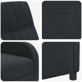 Fotel recliner Czarny Welur
