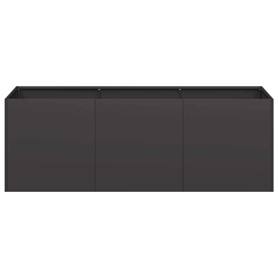 Doniczka Czarna 120x40x40 cm Stal walcowana na zimno