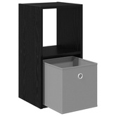 Stolik nocny Czarny Dąb 30,5 x 27 x 59,5 cm Drewno inżynieryjne