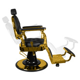 Gabbiano fotel barberski Giulio Gold czarny 132537
