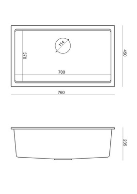 LOGAN 110 GraniteQ zlewozmywak soft taupe 76x44x23,5 cm 1-komorowy wpuszczany z syfonem manualnym złoty