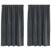 Zasłony zaciemniające 2 pcs Jasnoszary 140 x 140 cm Aksamit