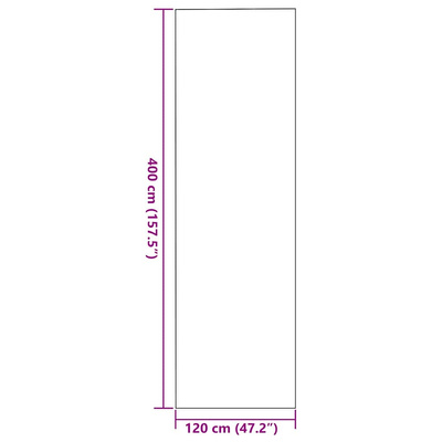 Dywanik wejściowy Czarny 120 x 400 cm 100% poliamid