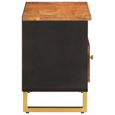 vidaXL Szafka pod TV, brązowo-czarna 80x33,5x46 cm, lite drewno mango