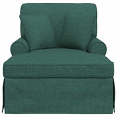 Chaise Lounge z Fartuszkiem 3 szt. Ciemna zieleń tkanina