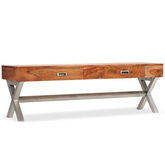 vidaXL Szafka pod TV, drewno akacjowe stylizowane na sheesham, 140 cm
