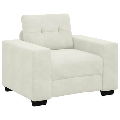 Sofa Fotel Kremowy 100x78x80 cm Aksamit