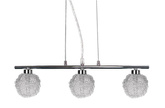 Lampa wisząca chrom szklana kula w oplocie 3x40W Wind Candellux 33-14085  