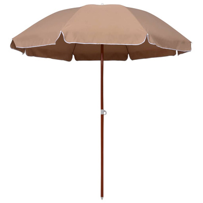 Parasol ogrodowy na stalowym słupku, 240 cm, taupe
