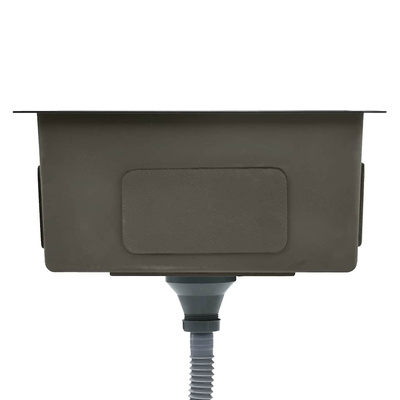 Ręcznie robiony zlewozmywak, czarny, stal nierdzewna