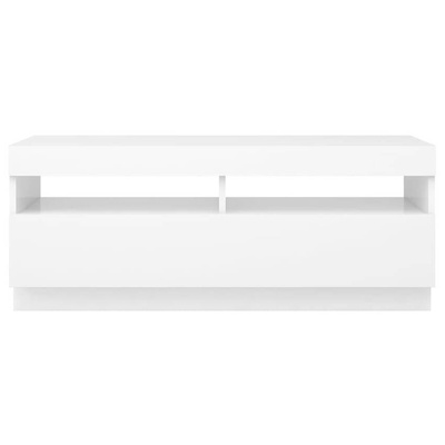 vidaXL Szafka pod TV z oświetleniem LED, biała, 100x35x40 cm