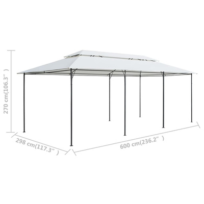 vidaXL Altana, 600x298x270 cm, biała, 180 g/m²