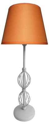 Lampka nocna Rosette klasyczna z abażurem pomarańczowa E14