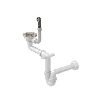 Odpływ zatyczkowy 3 1/2" z syfonem 1-komorowy Power Color river sand (GRANIT-pionowy), save space