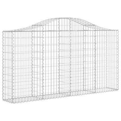 Kosze gabionowe, 20 szt, 200x30x100/120cm, galwanizowane żelazo