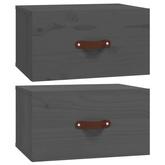 vidaXL Szafki nocne, wiszące, 2 szt., 40x29,5x22 cm, szare