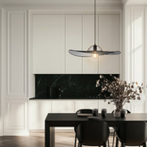 Lampa wisząca DECO designerska  – czarny klosz kapelusz – nowoczesne oświetlenie salonu i sypialni E27