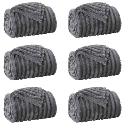 Koce narzutowe 6 pcs Ciemnoszary 240 x 220 cm Polar