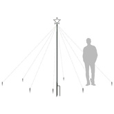 vidaXL Choinka z lampek, wewn./zewn., 400 niebieskich diod LED, 2,5 m