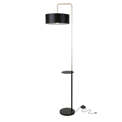 Lampa podłogowa czarna złota 1xE27 Impact 51-00026