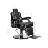 Gabbiano fotel barberski Paulo czarny 125390