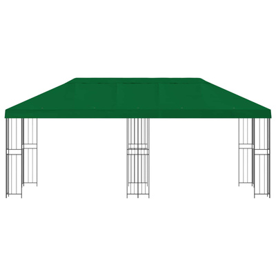 Altana z bokami 6 x 3 m zielony Poliester i Stal 190