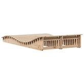 vidaXL Leżak, 205x110x31,5 cm, lite drewno sosnowe