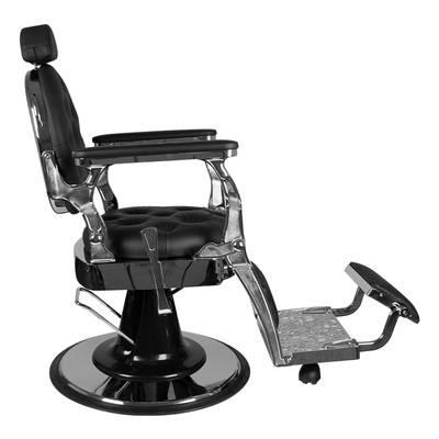 Gabbiano fotel barberski Giulio Silver czarny 132538