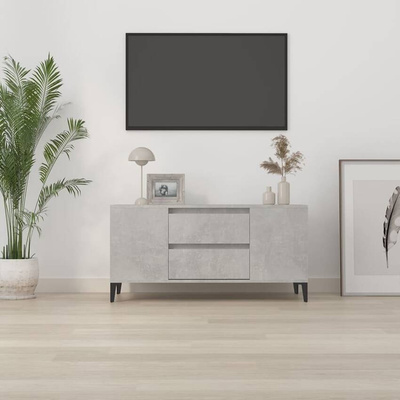 vidaXL Szafka pod TV, szarość betonu, 102x44,5x50 cm