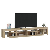 vidaXL Szafka pod TV z oświetleniem LED, dąb sonoma, 260x36,5x40 cm
