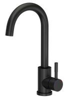 GO- SMART CZARNY zlewozmywak granitowy 1-k z/o (62x44x17,5) + bateria very black + syfon manualny z zaślepką very black