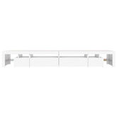 vidaXL Szafka pod TV z oświetleniem LED, biała, 290x36,5x40 cm