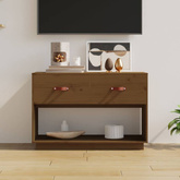 vidaXL Szafka pod TV, miodowy brąz, 90x40x60 cm, lite drewno sosnowe