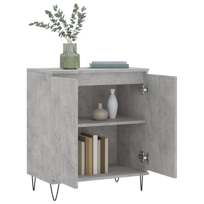 vidaXL Komoda, szarość betonu, 60x35x70 cm, materiał drewnopochodny