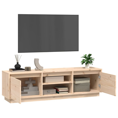 Szafka pod telewizor, 140x35x40 cm, lite drewno sosnowe