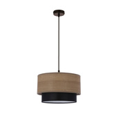 Lampa wisząca z abażurem Ruben tkaninowy abażur do salonu E27