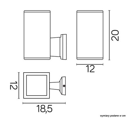 Kinkiet zewnętrzny 8002 BL