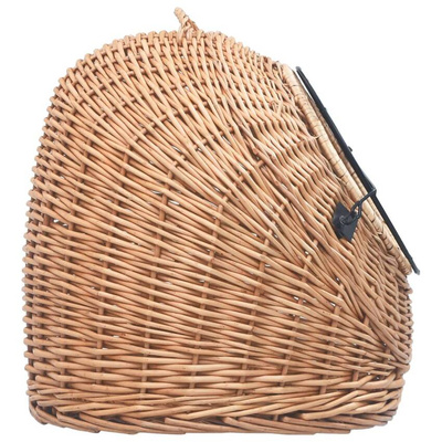 vidaXL Transporter dla kota, 45x35x35 cm, naturalna wiklina
