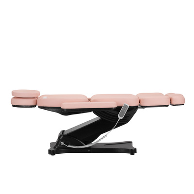 Elektryczny fotel kosmetyczny SILLON CLASSIC 3 silniki różowo czarny 150221